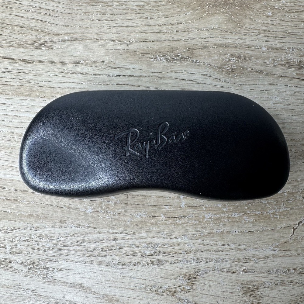 Ray Ban Black Clamshell Hard Sided Glasses Eyeglasses Sunglass Case - Picture 1 of 8
